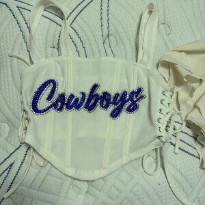 Like New NFL Women's Dallas Cowboy's Bedazzled Corset Top Size XS